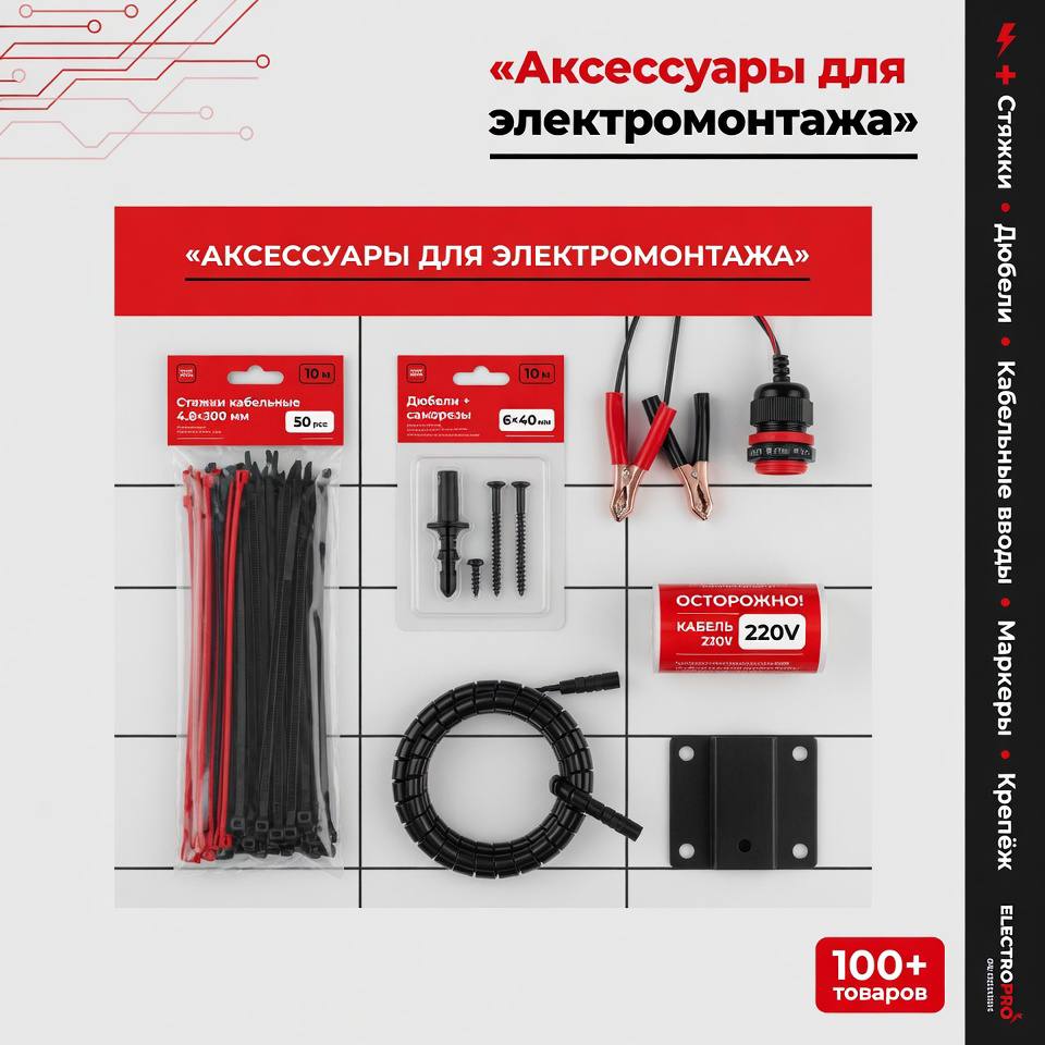 Аксессуары для электромонтажа