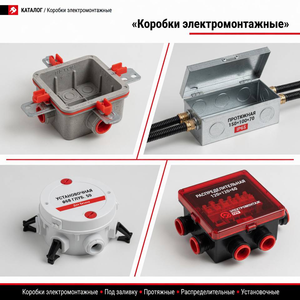 Коробки электромонтажные
