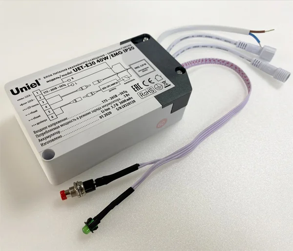Блок аварийного питания БАП UET-E30 40W/EMG Uniel IP20 для светодиод. панелей