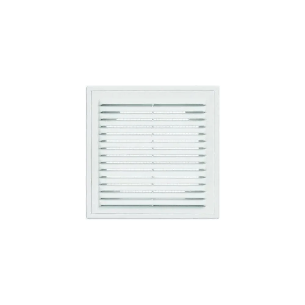 Решетка вентиляционная вытяжная 210*210 серия ВР (белая) ABS-пластик Viento
