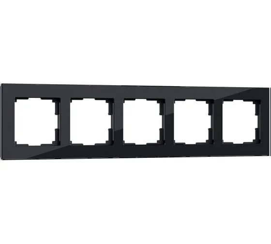 Рамка стекло 5-м Favorit (черный) Werkel W0051108