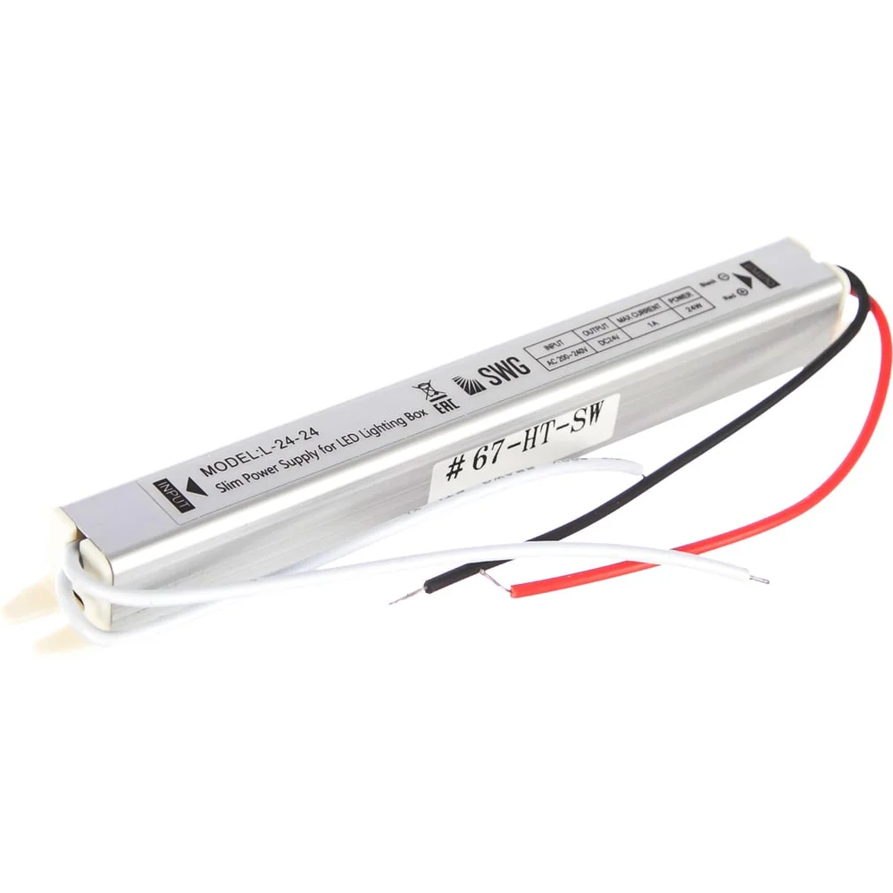 Блок питания сверхтонкий, 24 W, 24V, L-24-24 (172х18) IP20 SW-G