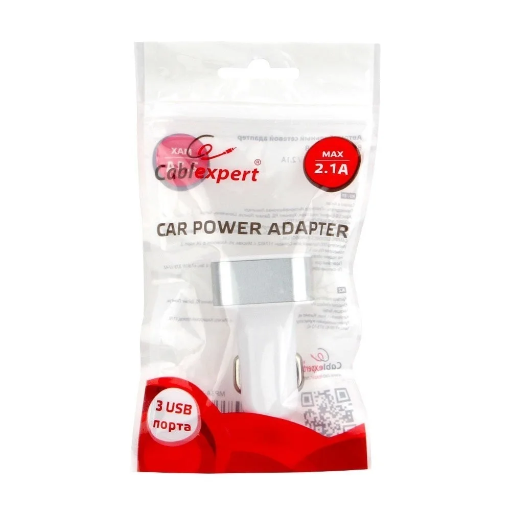 Автомобильное зарядное устройство Cablexpert 2.1A, 3 порта USB (MP3A-UC-CAR17)