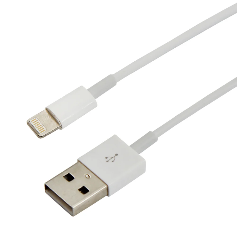 Кабель для зарядки и передачи данных USB-A – Lightning для Apple 2,4А 1м ПВХ, белый, REXANT 18-0001