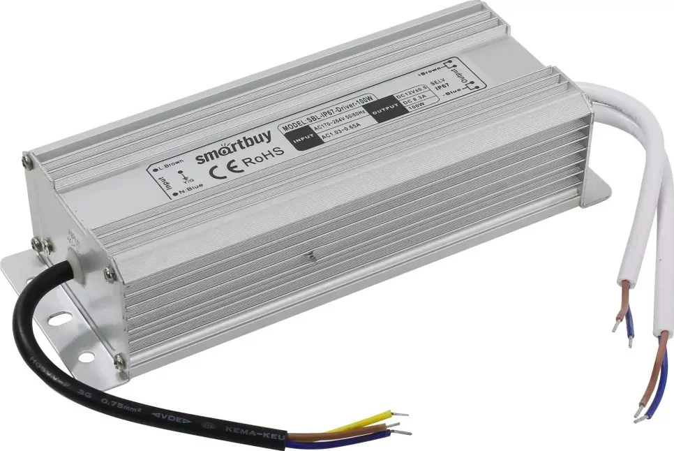 Блок питания (LED) IP67-100W для LED ленты 12V (SBL-IP67-Driver-100W) 196х69х43мм