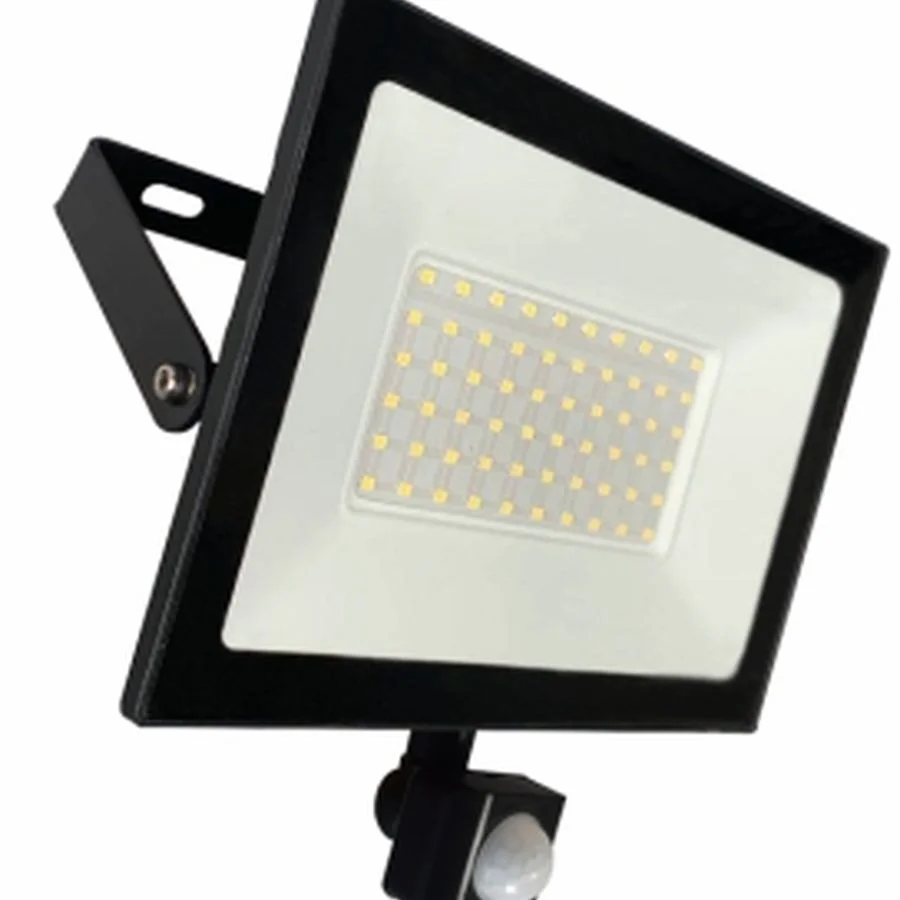 Прожектор с/д LE LED FL IR 50W BLACK 4000Lm IP65 холодный белый (с сенсором) 193х188х62