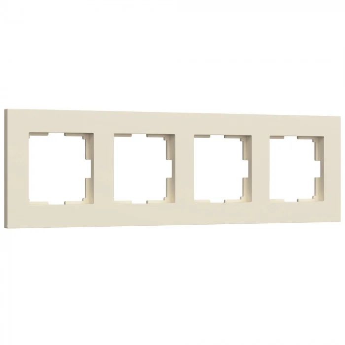 Рамка на 4 поста Slab (айвори матовый) W0042962