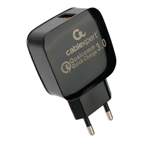 Зарядное устройство Cablexpert 18Вт, 3А, QC3.0, 1 порт USB, цвет черный (MP3A-PC-41)