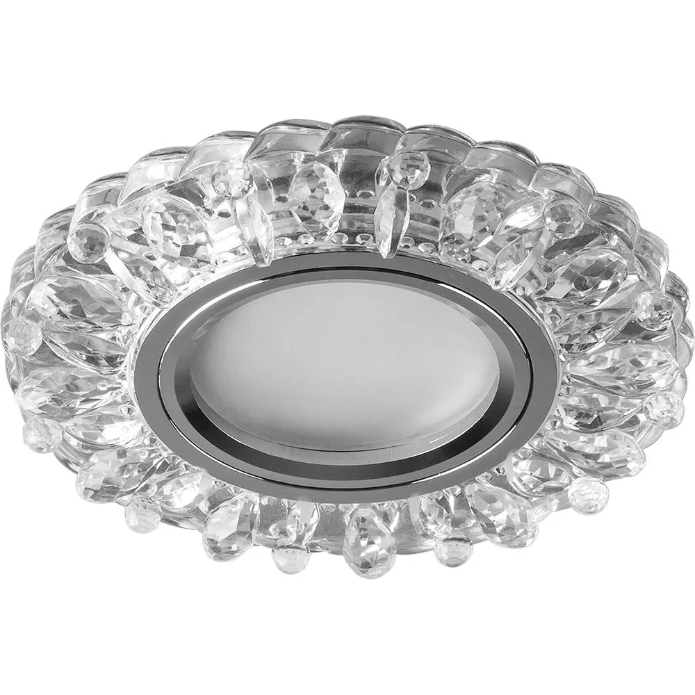 Светильник встраиваемый с/сд подсв. 15LED*2835 SMD 4000K, MR16 50W G5.3, прозр, хром, CD916 28988