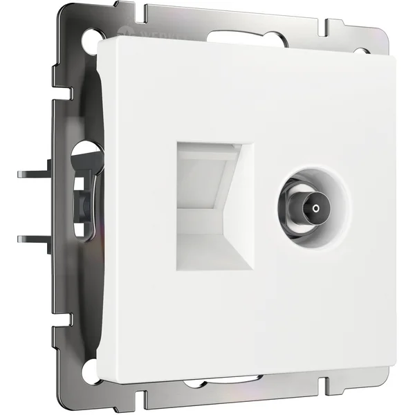 Механизм розетки RJ45 кат.6+TV (белый) Werkel W1181301