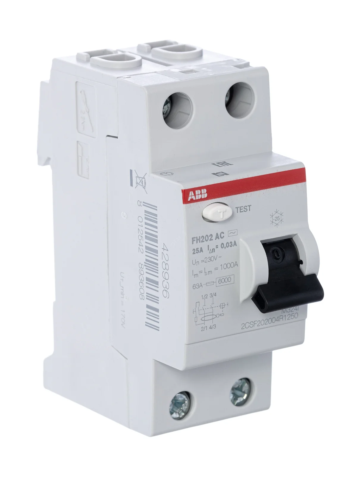 УЗО 2p 25А 30мА FH202 ABB