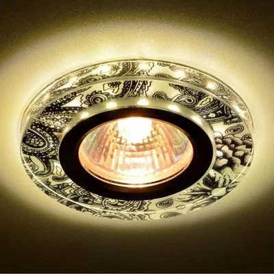 Светильник встраиваемый. ALUM/WH+Silver MR16 35Вт + LED 3Вт IL.0026.3315