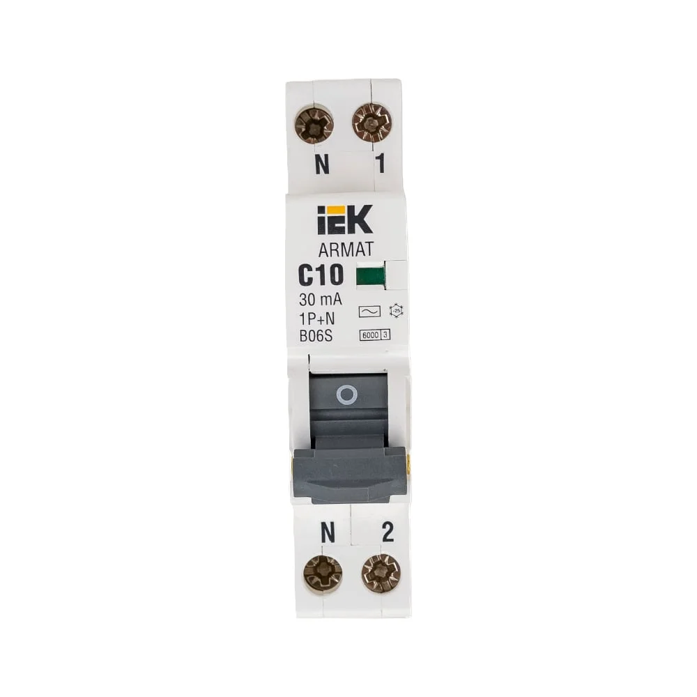ARMAT АВДТ B06S 1P+NP C10 30мА тип AC (18мм) IEK
