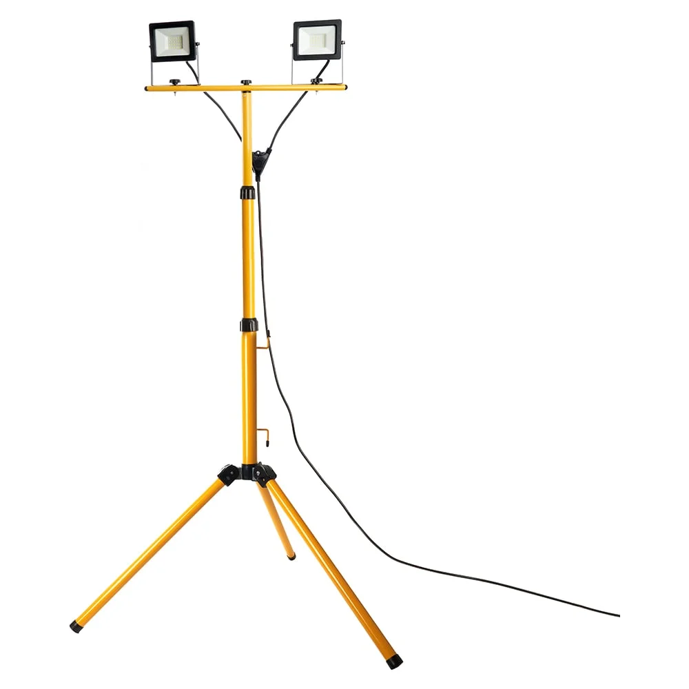 Прожектор LL-502 КВАДРАТ 2*30W 6400К 220V ЧЕРНЫЙ IP65 (НА ШТАТИВЕ) 29567