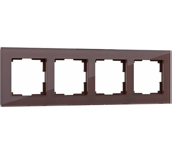 Рамка стекло 4-м Favorit (мокко) Werkel W0041118