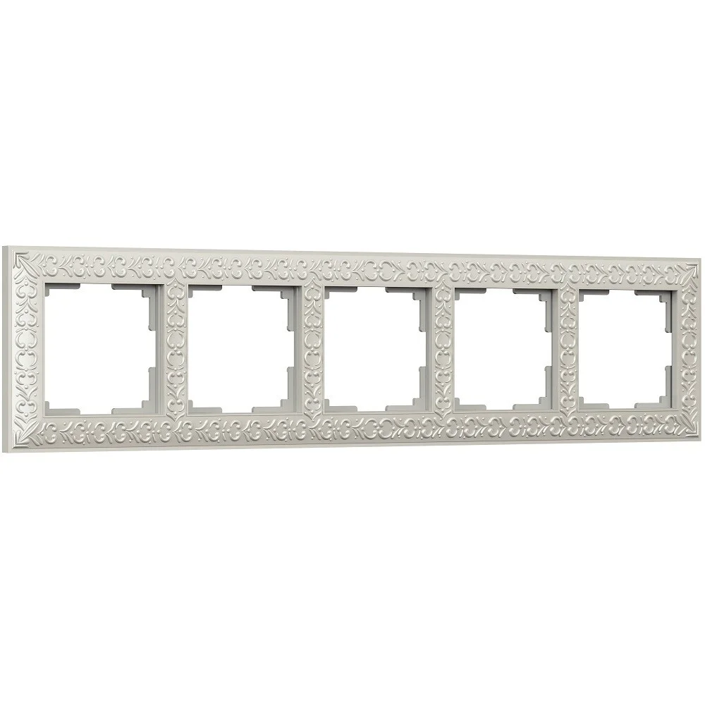 Рамка металл.5-м Antik (жемчужная/узор) Werkel WL07-Frame-05