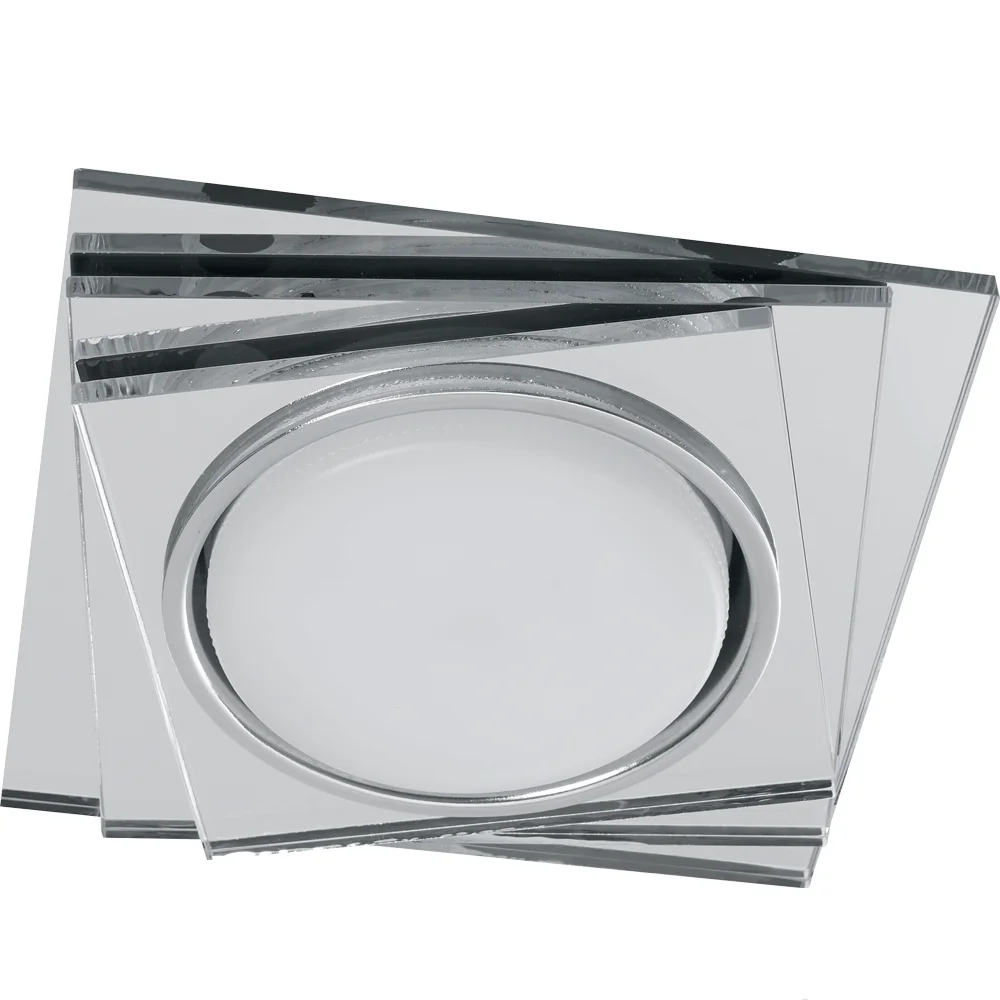 Светильник встраиваемый CD5024 квадрат 20LED*2835 SMD 4000K, 15W GX53, прозрачный, хром арт. 40523