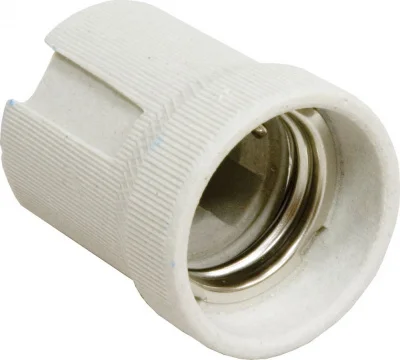Патрон E27 керамический FERON LH01 230V E27 , цвет белый, 40*40*45мм арт. 22327