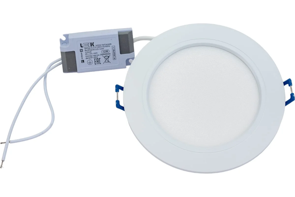 Свет-к с/д точечный LE DLRL WH 12W D114 6K (60)