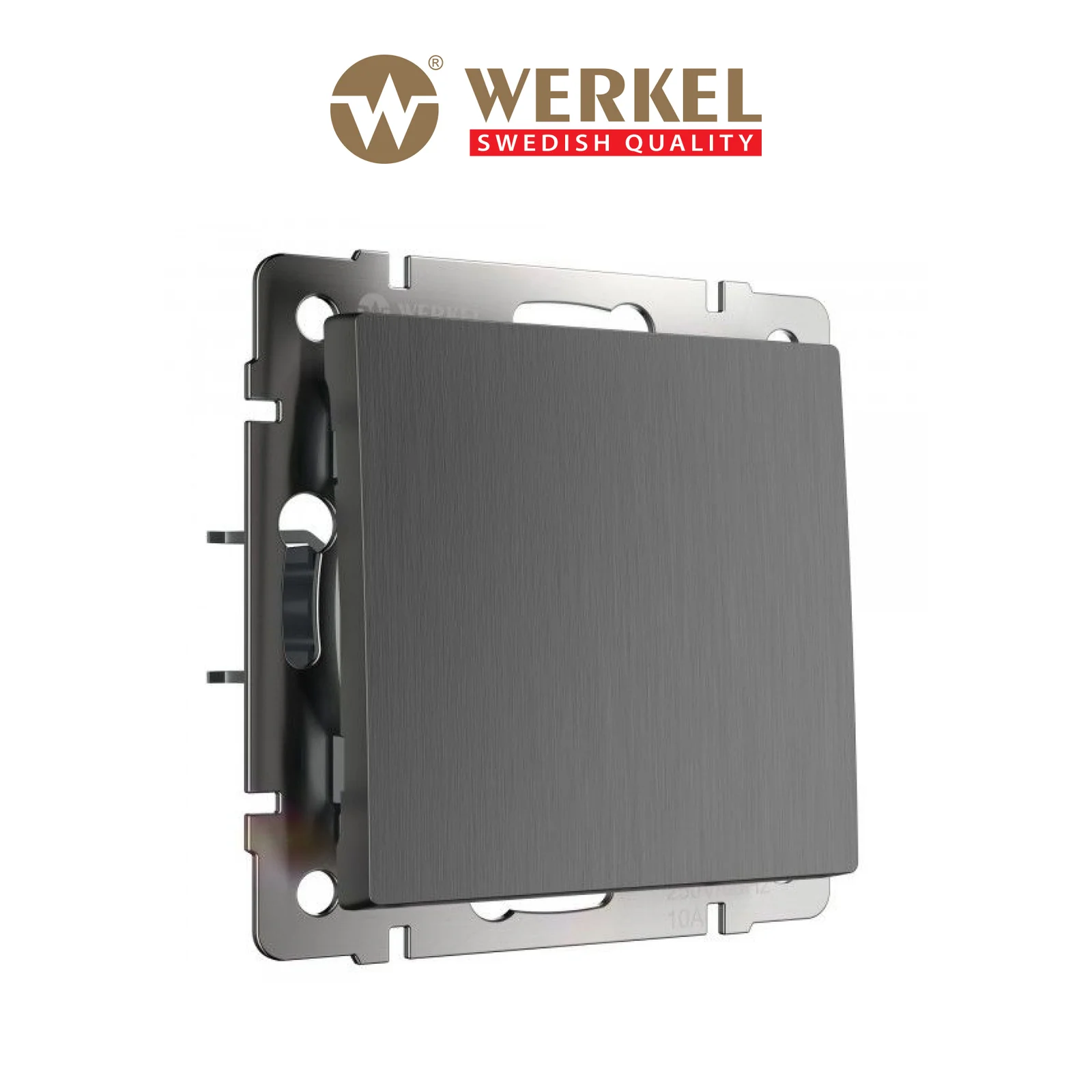 Механизм переключателя 1-кл. проходной 10A (графит рифленый) Werkel W1112004
