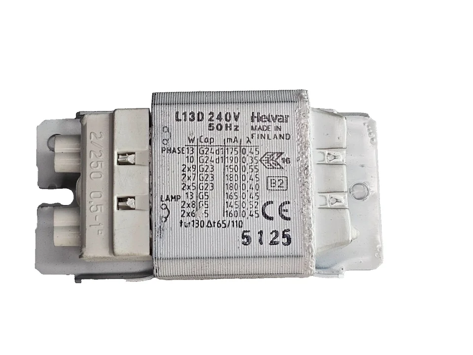 Дроссель Э/магнитный Helvar L13D 230V (g24d-1)TCD 13w