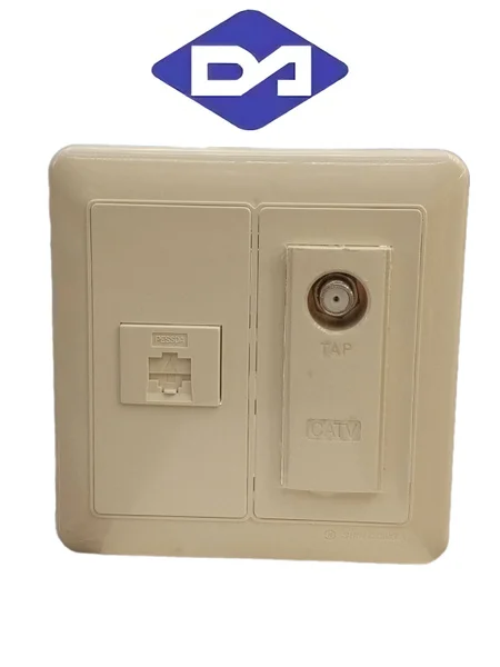 Комбинация розетка TF RJ11 + TV оконечная (бежевый) Panasonic Shin Dong-А WST 5751