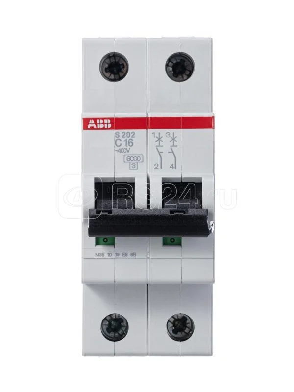 Автомат S202 2p 16A C 6.0kA ABB