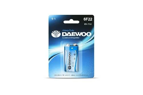 Батарейка 6F22 DAEWOO S крона (солевые эл. питания) Heavy Duty 10шт/уп