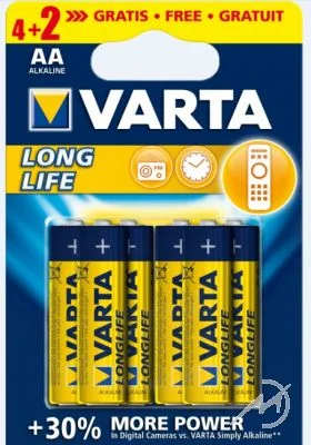 Батарейка Varta Longlife Extra LRО6/316 BL6/BL4+2 АА ( 4106.101.486/426 )