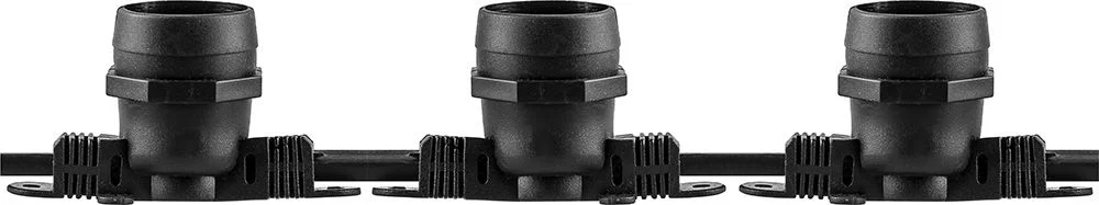 Белт лайт Feron 230V E27 черный, шаг 25cm, IP 65, (бухта 25м +1,5м шнур), CL25-25 арт. 29880