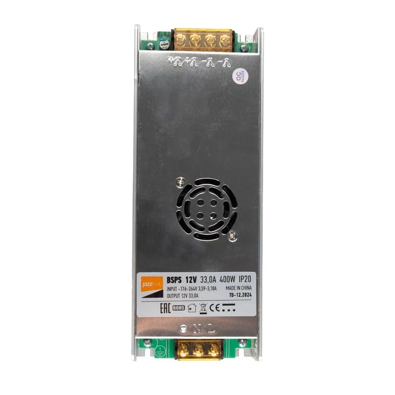 Блок питания (драйвер) BSPS 12V33,00A=400W IP20 5 г.гар. Jazzway 208x82x32