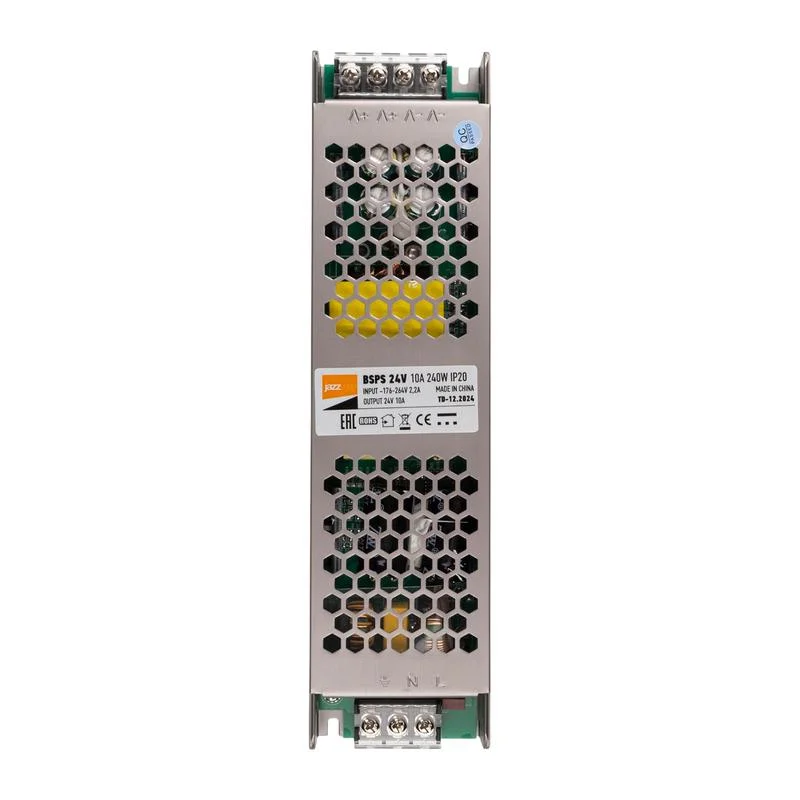 Блок питания (драйвер) BSPS 24V 10,00A=240W IP20 5 лет.гар. Jazzway 225х62х40