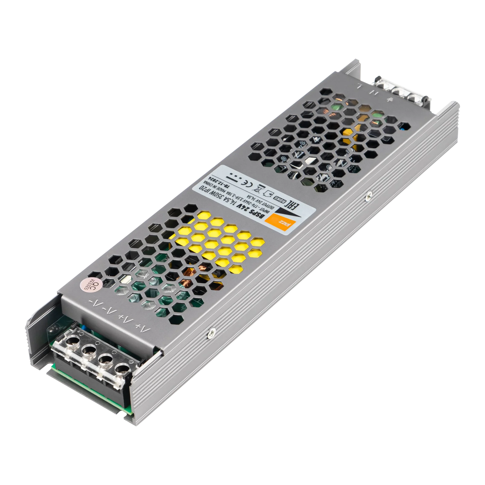 Блок питания (драйвер) BSPS 24V 14.60A=350W IP20 5 лет.гар. Jazzway 225x62x45