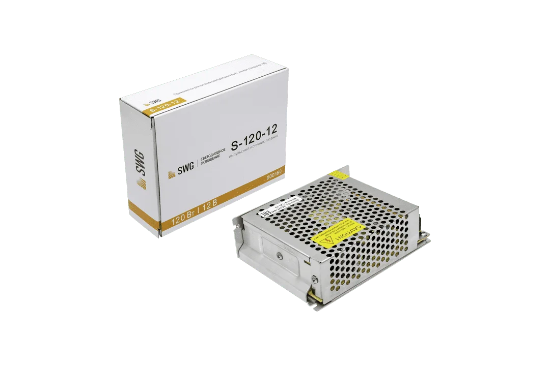 Блоки питания сетка, 120 W, 12V SW-G арт. S-120-12 (130х98x40) IP20