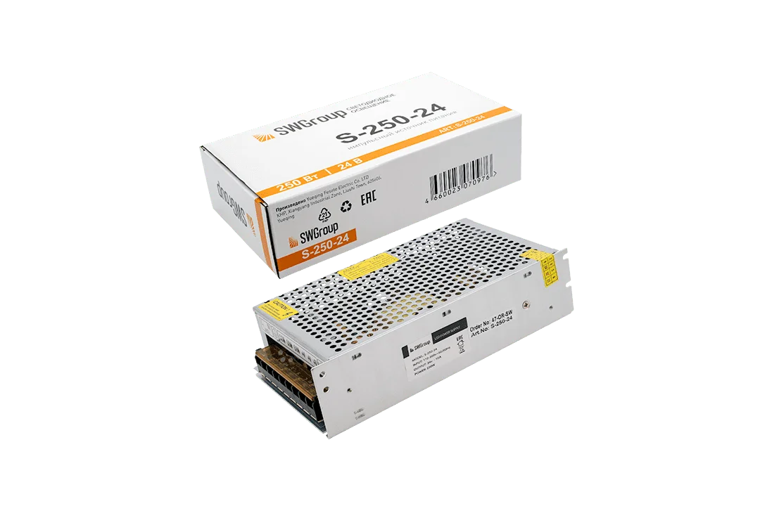 Блоки питания сетка, 250 W, 24V, S-250-24 SW-G (215x115x50) арт. 03833