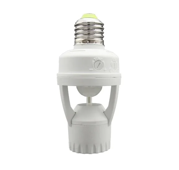 Датчик движения потолочный в патрон E27 PMS-IR 045 60Вт Е27 360° 6м WH IP20 Jazzway