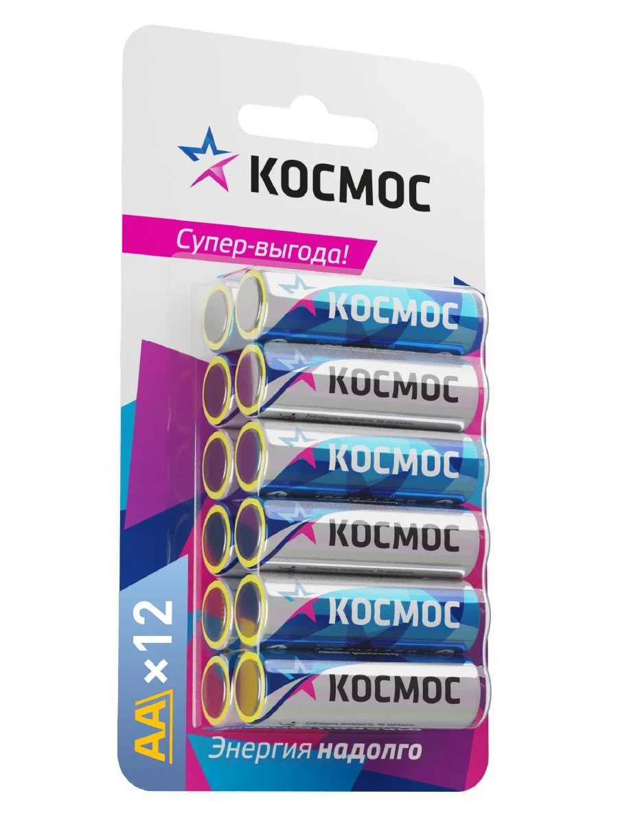 Элем.пит. Космос AA LR06 12*BL (12 шт в блистере) Цена за Блистер (12)