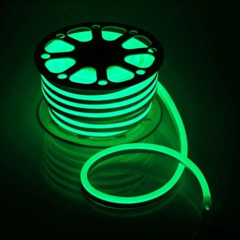 Гибкий неон 15 х 25 мм, (25 метров бухта), LED-120-SMD2835, 220 V, ЗЕЛЕНЫЙ арт. 1431312