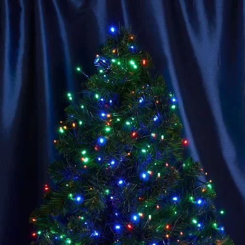 Гирлянда линейная, 500 LED мультиколор, 10м + 2м (с контроллером) зеленый шнур, IP20 CL09 48179