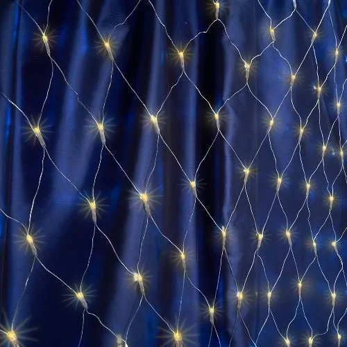 Гирлянда СЕТЬ 230V 160LED 1,5*1,5м 2700К, IP20, контроллер, сетевой шнур 1,5м, CL70 32355
