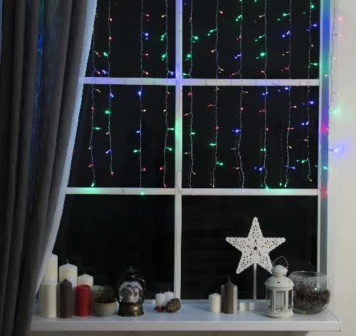 Гирлянда «Занавес» 1.5×1м, IP20, 180 LED, МУЛЬТИ, 8 режимов, 220В, 1080452