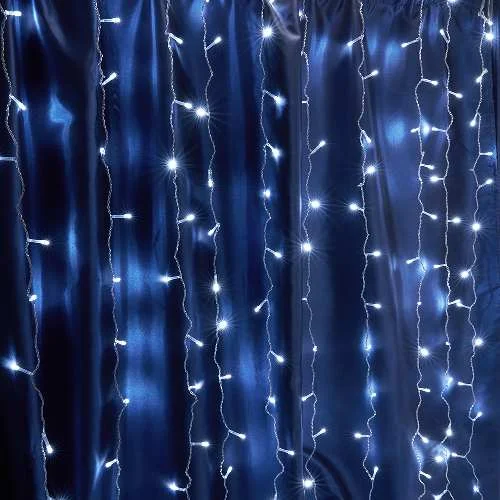 Гирлянда ЗАНАВЕС 230V 160LED 1,5*1,5м 5000K, эффект стробов, IP44, шнур 3м в компл., CL18 32327