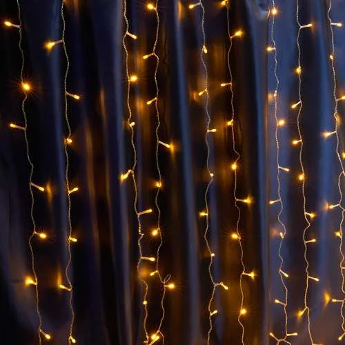 Гирлянда ЗАНАВЕС 230V 320LED 3*2м желтый, IP44, сетевой шнур 3м в компл, CL21 41625