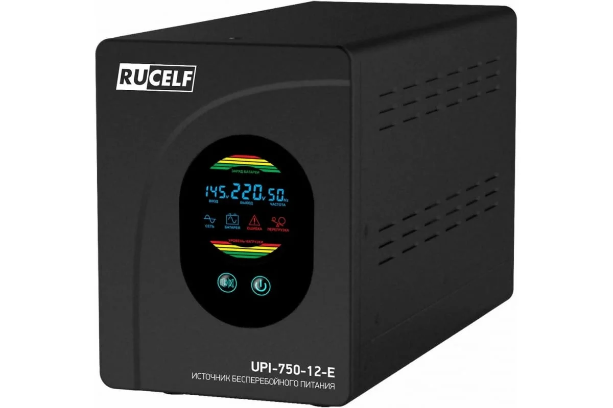 Источник бесперебойного питания RUCELF UPI-750-12-E (480W макс.нагрузка; аккум.отдельно внешний)