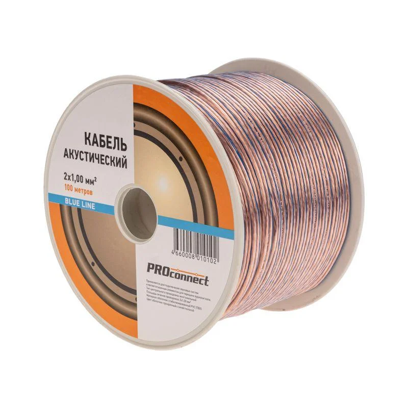 Кабель акустич. PROKONNECT/BLUE LINE 2*1.00мм.100м. 01-6205-6