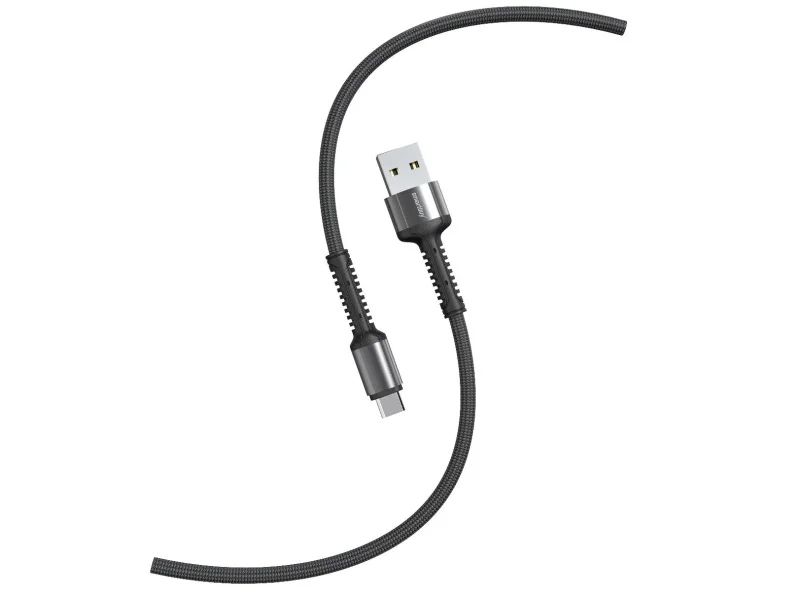 Кабель для зарядки и передачи данных S26 Type C, 3А, QC, нейл., 1м, Smartbuy (iK-3112-S26bg) зам