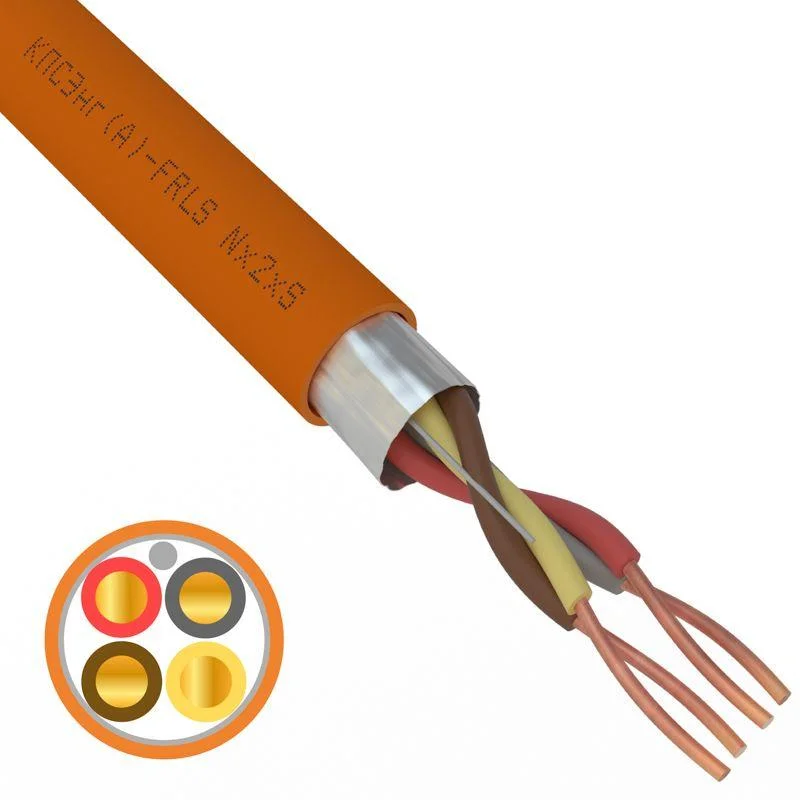 Кабель огнестойкий КПСЭнг(А)-FRLS 2x2x0,75 мм², бухта 200 м REXANT 01-4910-1