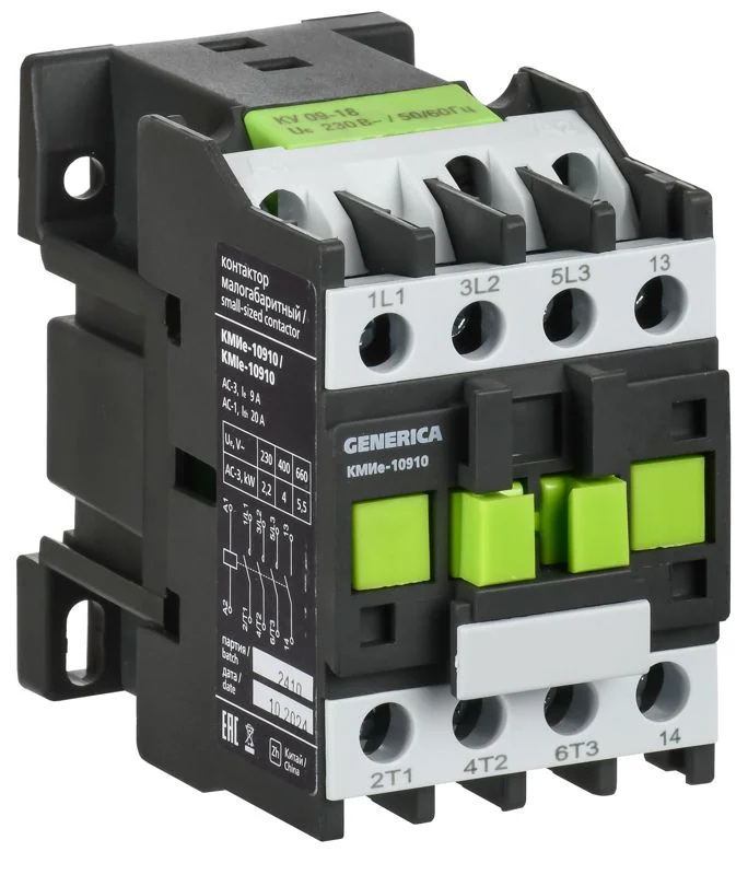 Контактор КМИе-10910 9А 400V/АС-3 1НО ИЭК