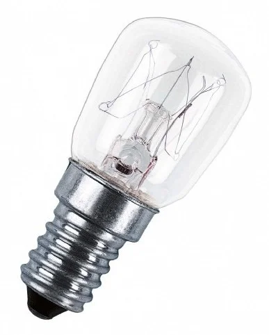 Лампа 15W E14 OSRAM для холодильника прозр.310282 (SPC.T26/57 CL d=26 l=57)