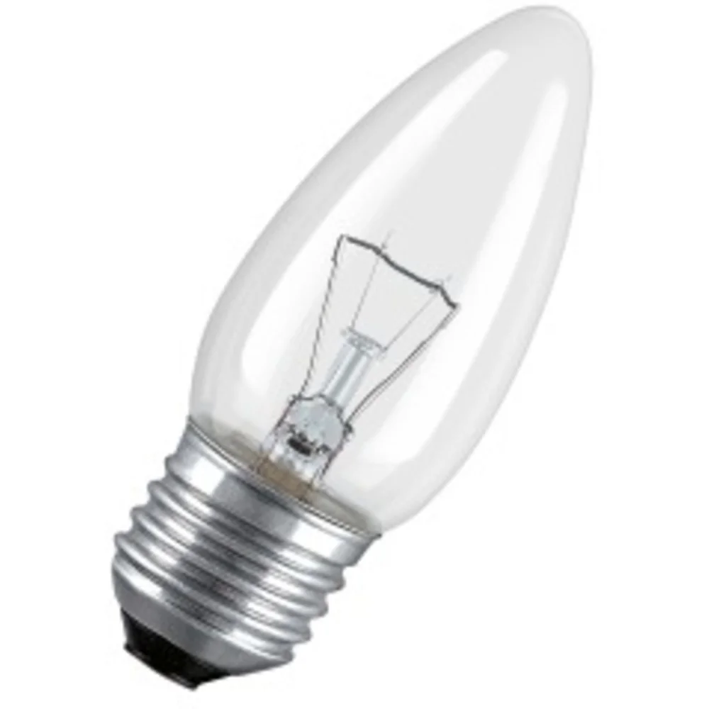 Лампа 60W E27 OSRAM 331133 свеча прозр. (100шт)